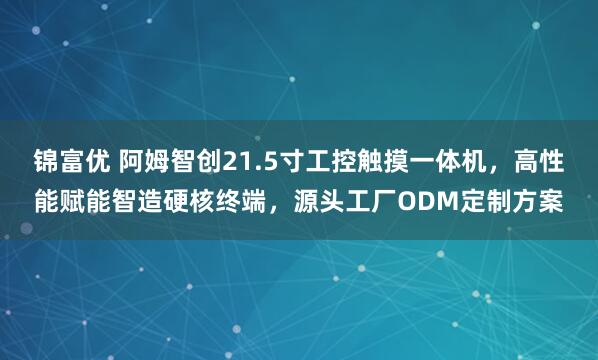 锦富优 阿姆智创21.5寸工控触摸一体机，高性能赋能智造硬核终端，源头工厂ODM定制方案